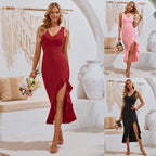 Damen Wickelkleid mit asymmetrischem Saum und Rüschendetails R&B