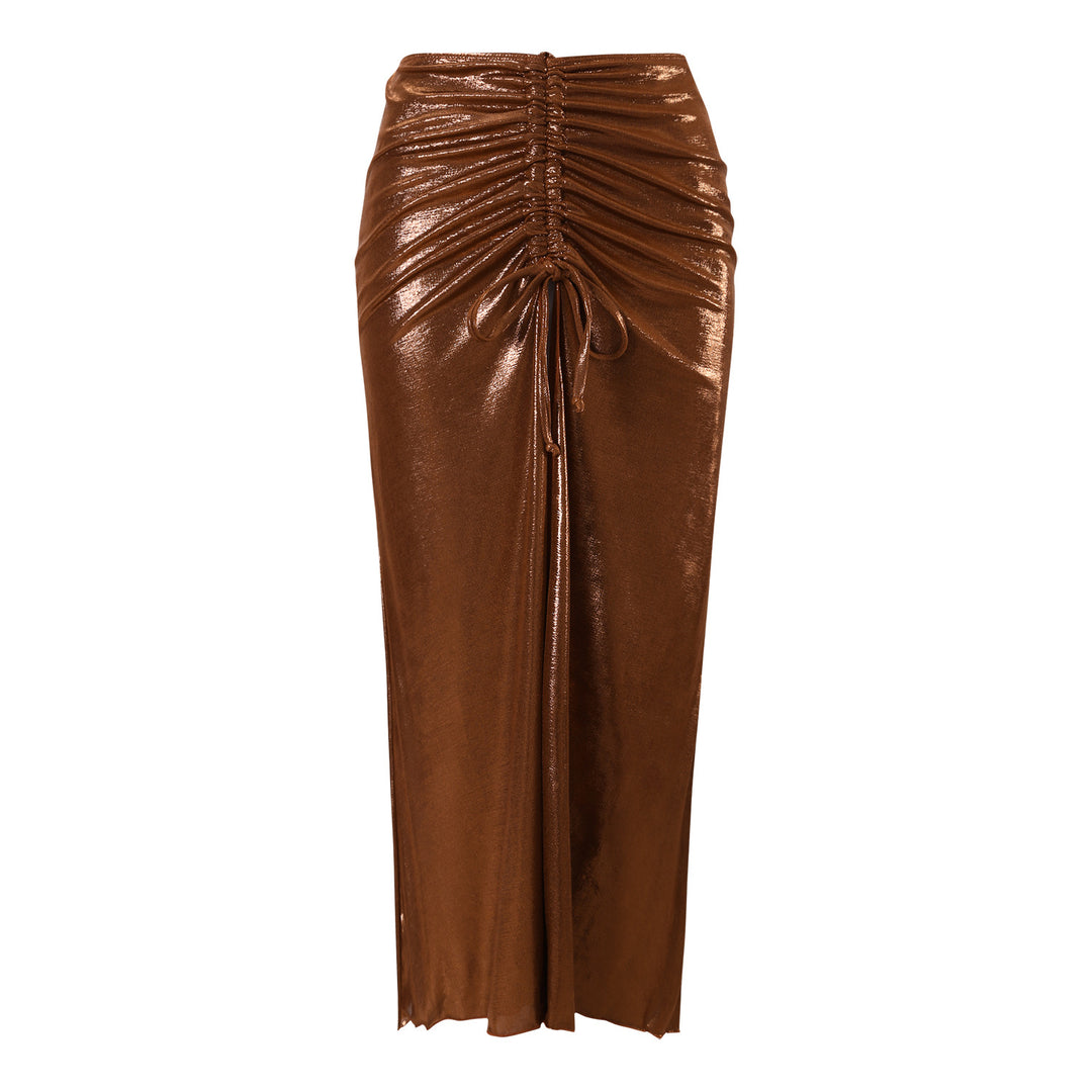 Damen Einteiler Badeanzug mit stilvollen Drapierungen und Perlendetails R&B