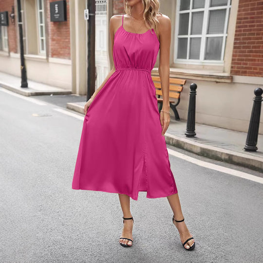 Damen Maxikleid mit luftiger Passform und eleganten Trägern R&B