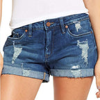 Damen Jeans-Shorts im lässigen Destroyed-Look R&B