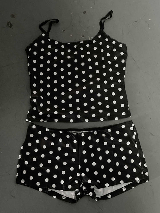 Damen Bikiniset mit punktiertem Design und verstellbaren Trägern R&B