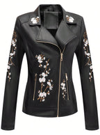 R&B | Vegan-Lederjacke - Nieten Design - Reißverschlussdetails - Klassischer Biker Stil