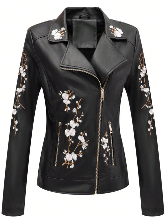 R&B | Vegan-Lederjacke - Nieten Design - Reißverschlussdetails - Klassischer Biker Stil