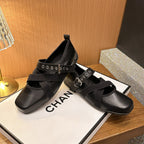 Damen Komfortable Ballerinas mit verstellbarem Riemendesign