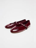 Damen Ballerinas mit verstellbarem Riemen und glänzendem Obermaterial R&B