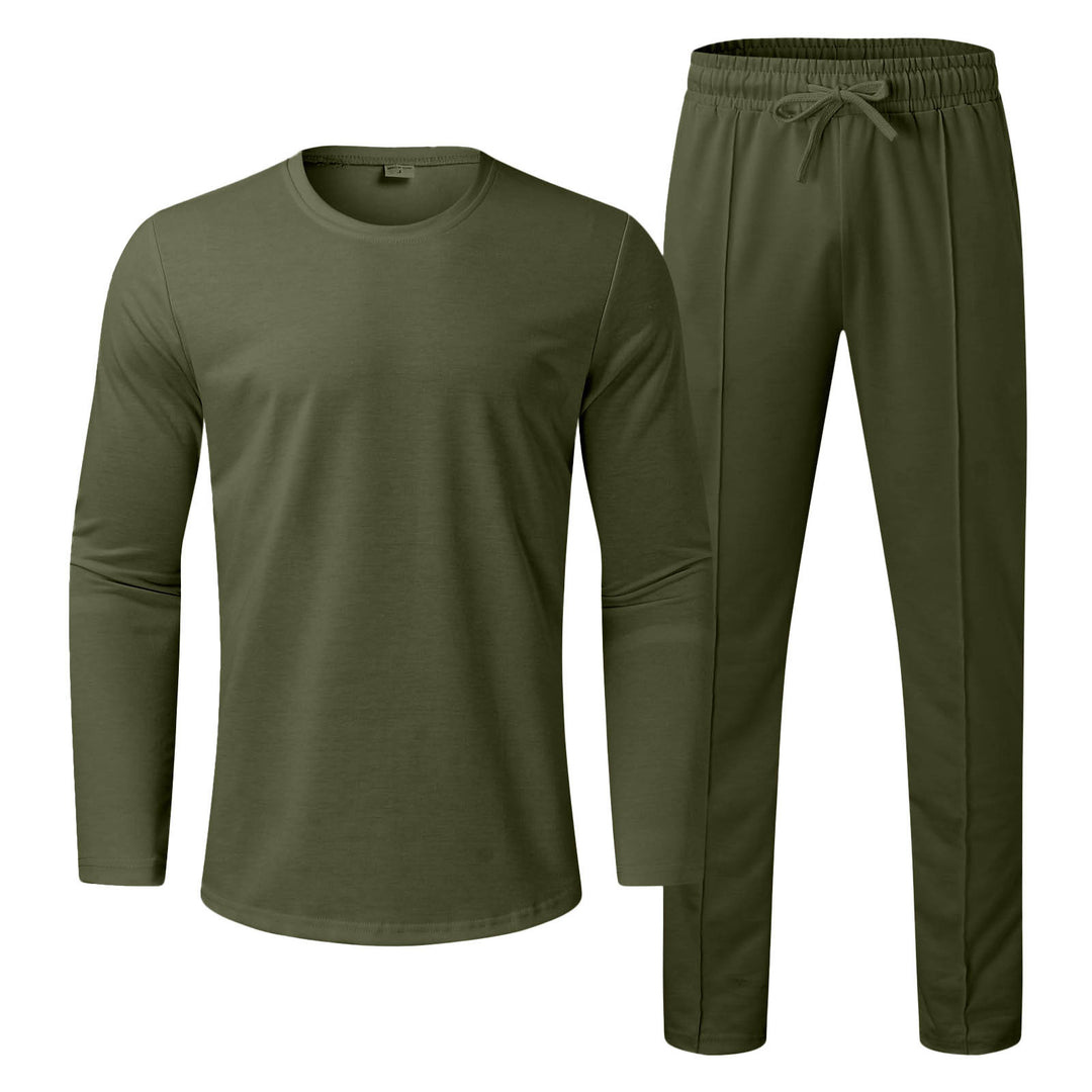 Herren Funktionales Langarmshirt und bequeme Jogginghose Set R&B