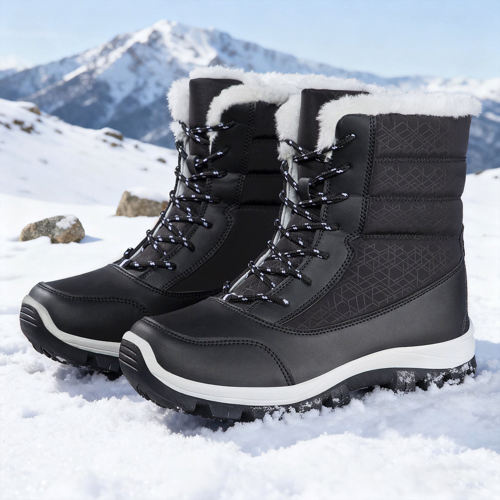 Damen Wärmende Winterstiefel mit rutschfester Sohle und weichem Innenfutter R&B