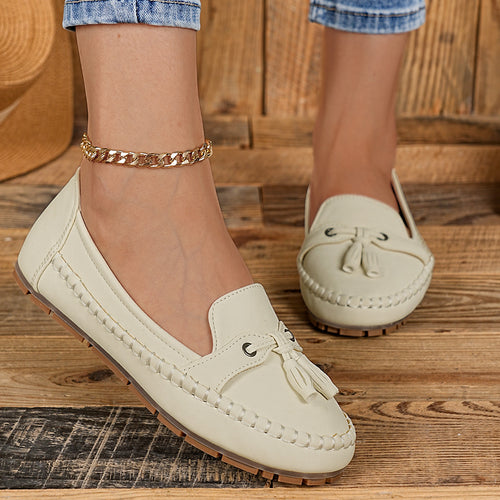 Damen Mokassin-Schuhe mit dekorativem Knoten R&B