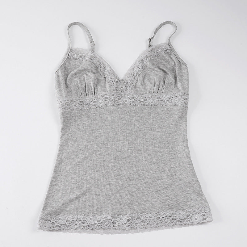 Damen Spitzen Tanktop mit verstellbaren Trägern und luftigem Schnitt R&B