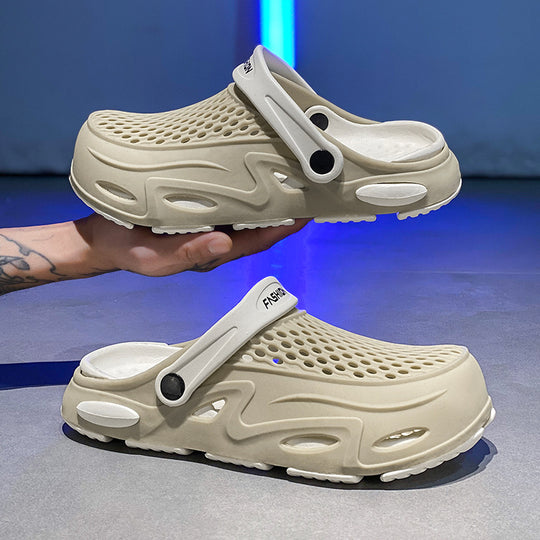 Herren Atmungsaktive Clogs mit verstellbarem Riemen R&B