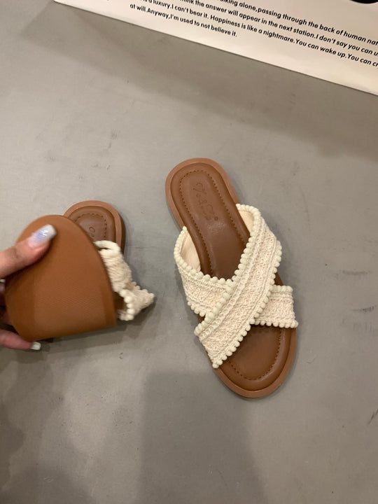 Damen Sandalen mit gekreuztem Riemendesign und komfortablem Fußbett R&B