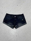 Damen Denim-Shorts mit ausgefranstem Saum R&B
