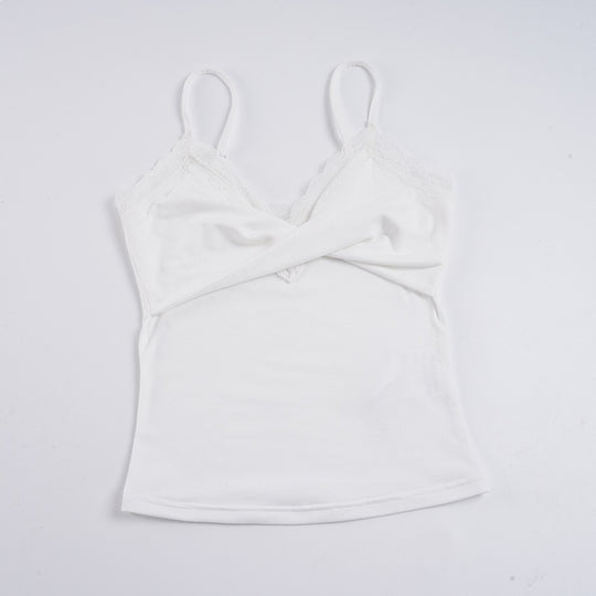 Damen Elegantes Spitzen-Cami-Top mit enganliegendem Schnitt und verstellbaren Trägern R&B