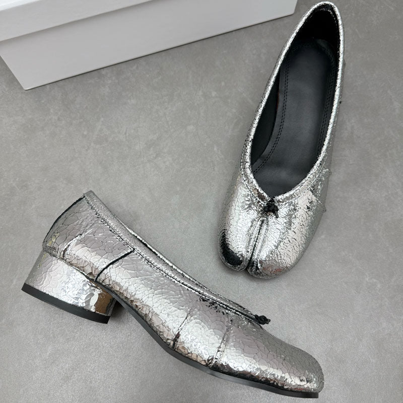 Damen Ballerinas mit schimmerndem Obermaterial und bequemer Passform R&B