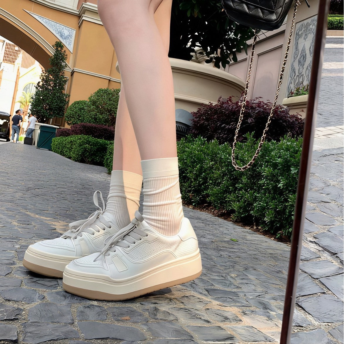 Damen Sportliche und modische Sneakers mit atmungsaktiver Oberfläche