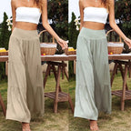 Damen Weite Sommerhose mit hohem Bund und luftiger Passform R&B