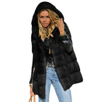 Damen Fleece-Weste mit Kapuze