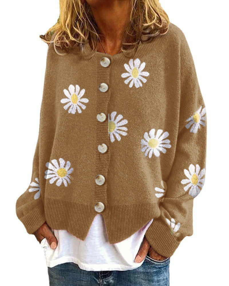 Damen modischer Blumensweater R&B
