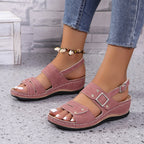 Damen Komfortable Sandalen mit verstellbaren Riemen R&B