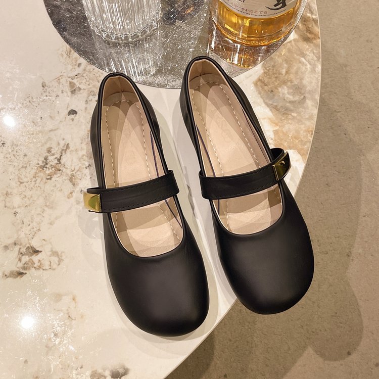Damen elegante Ballerinas mit dekorativem Riemen R&B