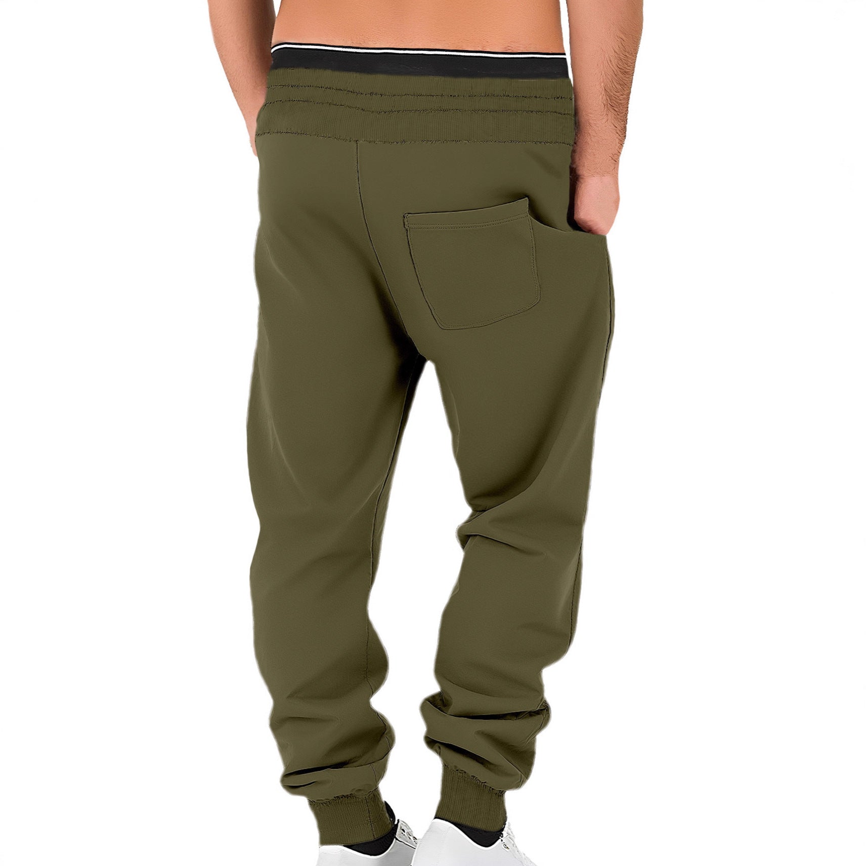 Herren nan komfortable Jogginghose aus hochwertiger Baumwollmischung mit elastischem Bund Kordelzug und Bündchen R&B