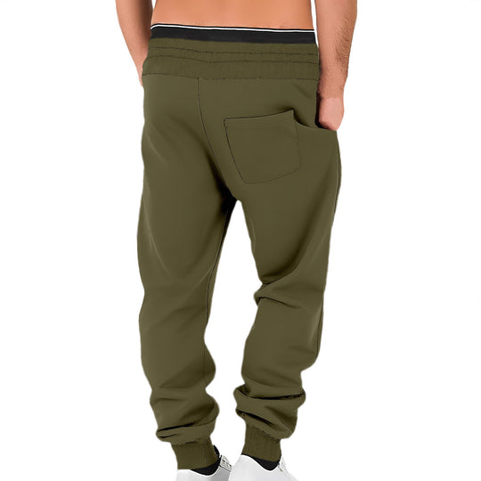 Herren nan komfortable Jogginghose aus hochwertiger Baumwollmischung mit elastischem Bund Kordelzug und Bündchen R&B