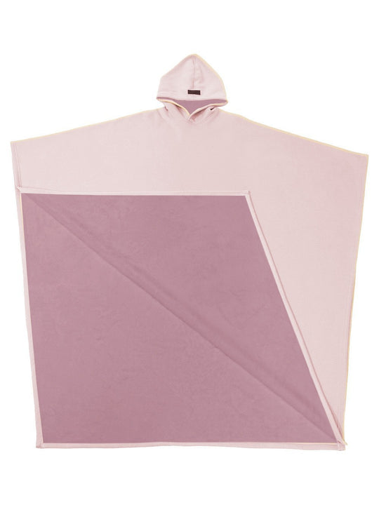 Damen kuscheliger Kapuzenponcho aus weichem Mikrofleece R&B