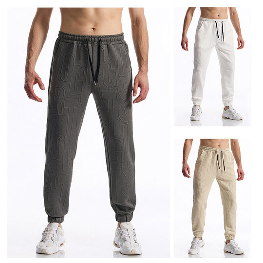 Herren Freizeit-Hose mit elastischem Bund und großem Logoprint R&B