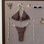 Damen Triangel-Bikini mit verspieltem Punkte-Design R&B