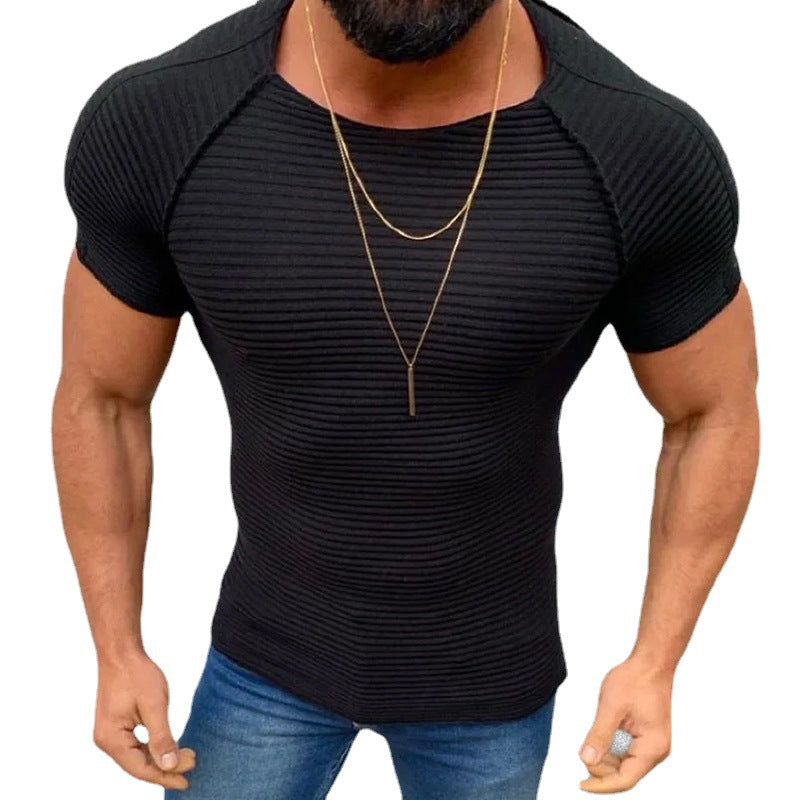 Herren figurbetontes Kurzarmshirt R&B