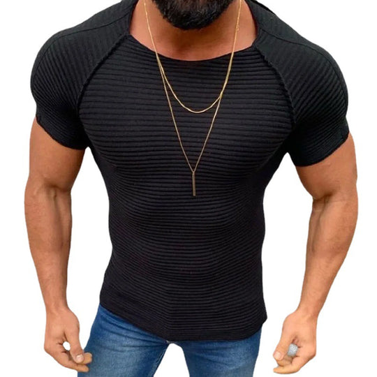 Herren figurbetontes Kurzarmshirt R&B