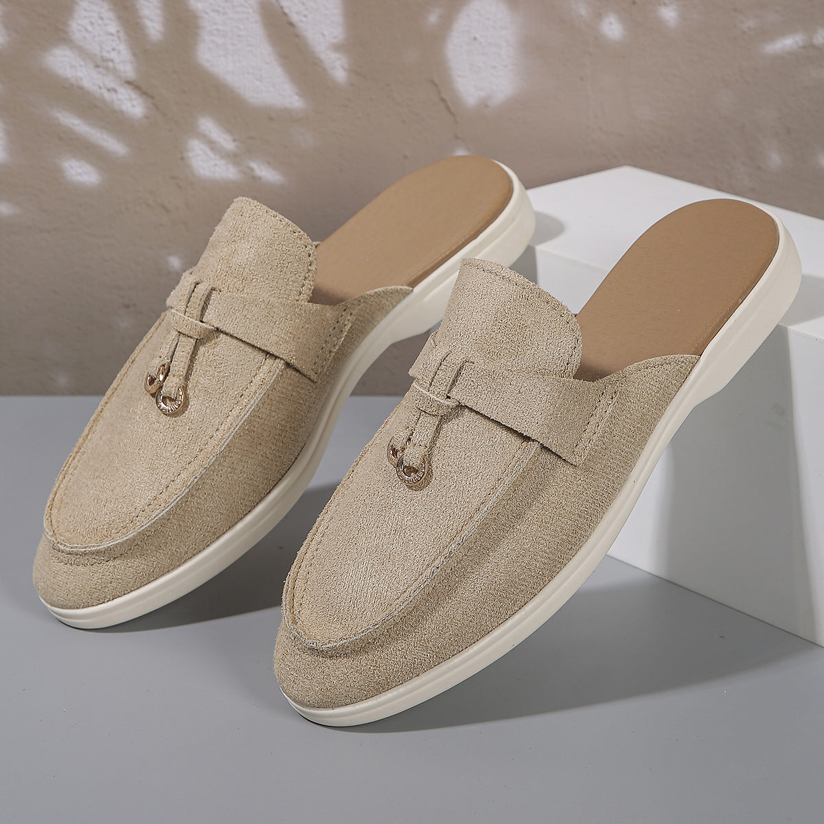 Damen Mokassin-Pantoletten mit elegantem Design und hochwertiger Oberflächenstruktur R&B