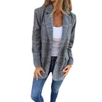 Damen Karierter Blazer Damen