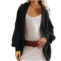 Damen Lässige Strickjacke mit weit geschnittenen Ärmeln und lässigem Schnitt