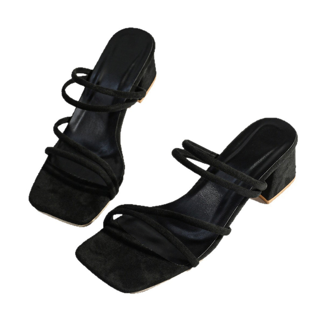 Damen Elegante Sandalen mit geschmackvollem Blockabsatz und verstellbaren Riemen R&B