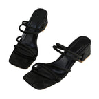 Damen Elegante Sandalen mit geschmackvollem Blockabsatz und verstellbaren Riemen