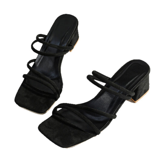 Damen Elegante Sandalen mit geschmackvollem Blockabsatz und verstellbaren Riemen R&B