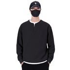 Herren lässiger Sweatshirt mit modernem Stehkragen und hochwertiger Textur