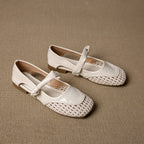Damen Ballerina-Schuhe mit geflochtenem Detail