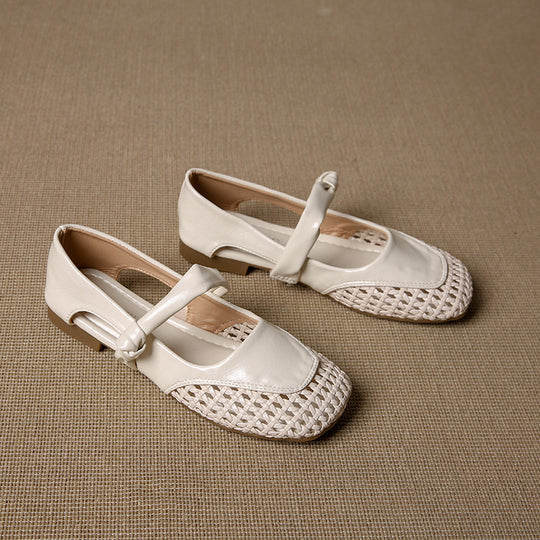 Damen Ballerina-Schuhe mit geflochtenem Detail R&B