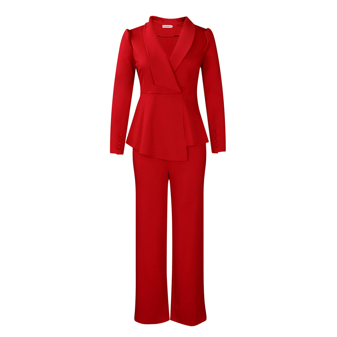 Damen Elegantes Blazer-Hosen-Set R&B