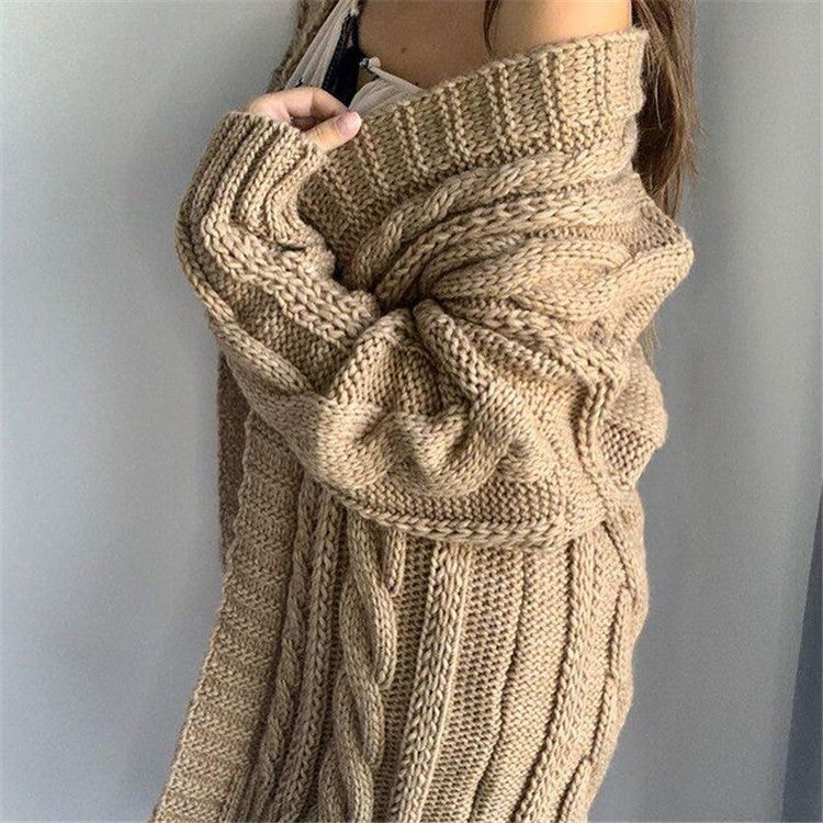Damen Großer Oversized Strickpullover R&B
