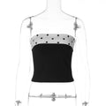 Damen Polka-Dots Bandeau-Top R&B