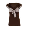 Damen Bluse mit Knoten-Design und Rüschendetails EB