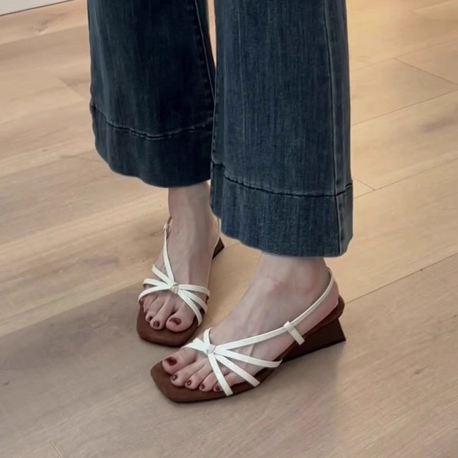 Damen Slingback-Pumps mit modischem Design und bequemer Wedge-Sohle R&B