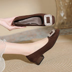 Damen Ballerina mit eleganter Strassschnalle