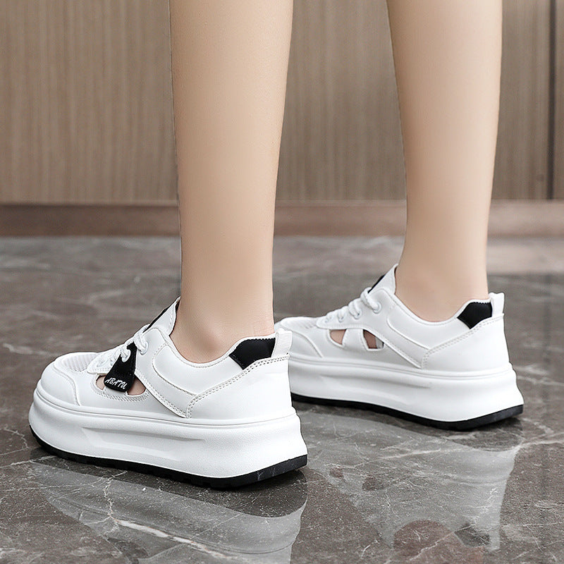 Damen sportliche Sneakers mit atmungsaktiver Mesh-Oberfläche und gepolsterter Sohle R&B