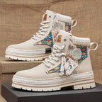 Damen Hochwertige Winterschuhe mit modischem Ethno-Design und robustem Profil R&B