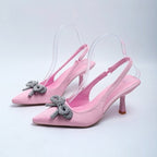 Damen Slingback Pumps mit funkelndem Schleifen-Detail R&B