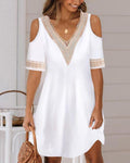 Damen Freizeitkleid mit Spitzenverzierungen R&B